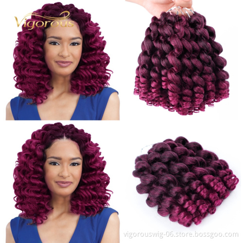Freetress Afro Bug Spiral Queen Darling Crochet Products Synthetic Machine Wholesale Curly Braiding Hair